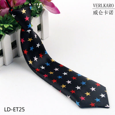 New student children's print polyester line performance casual baby cartoon small tie Zhangzhou manufacturers wholesale