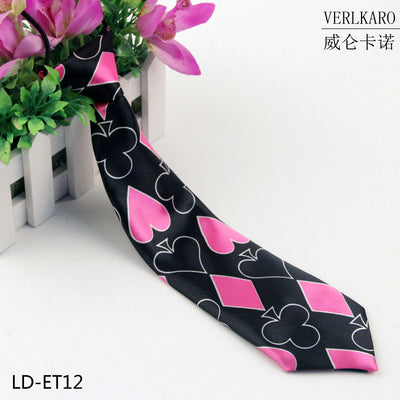 New student children's print polyester line performance casual baby cartoon small tie Zhangzhou manufacturers wholesale