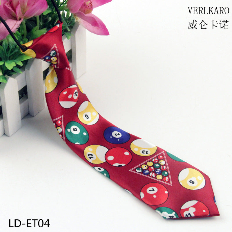 New student children's print polyester line performance casual baby cartoon small tie Zhangzhou manufacturers wholesale
