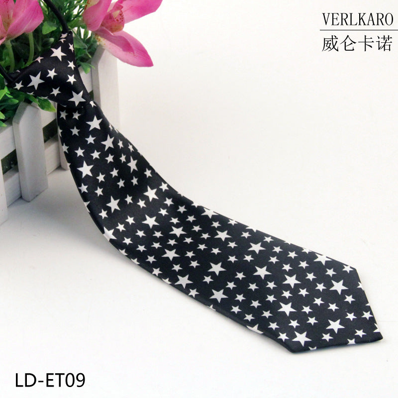 New student children's print polyester line performance casual baby cartoon small tie Zhangzhou manufacturers wholesale