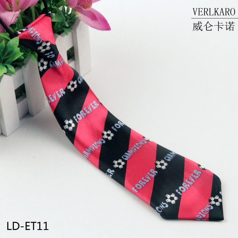 New student children's print polyester line performance casual baby cartoon small tie Zhangzhou manufacturers wholesale