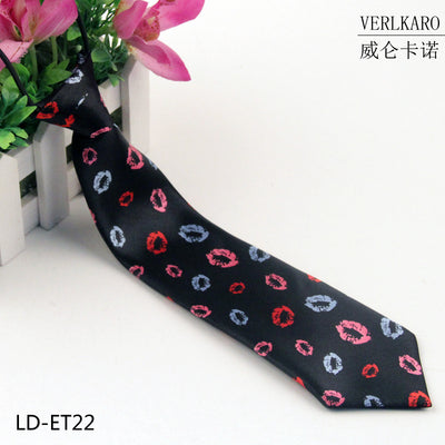 New student children's print polyester line performance casual baby cartoon small tie Zhangzhou manufacturers wholesale