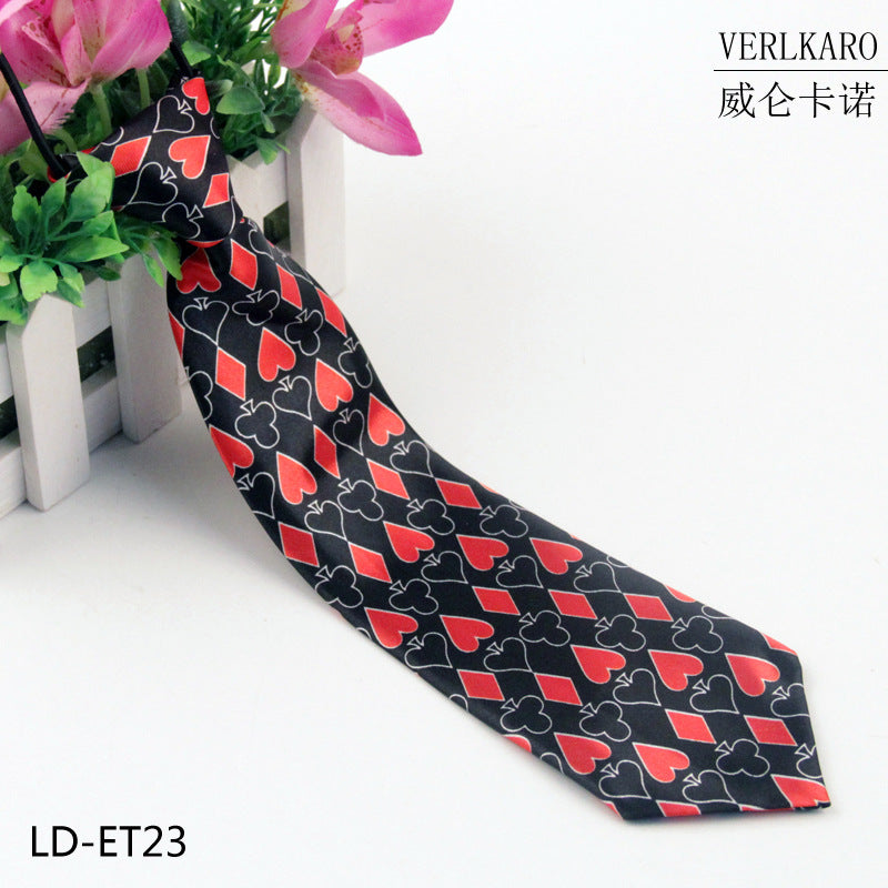 New student children's print polyester line performance casual baby cartoon small tie Zhangzhou manufacturers wholesale