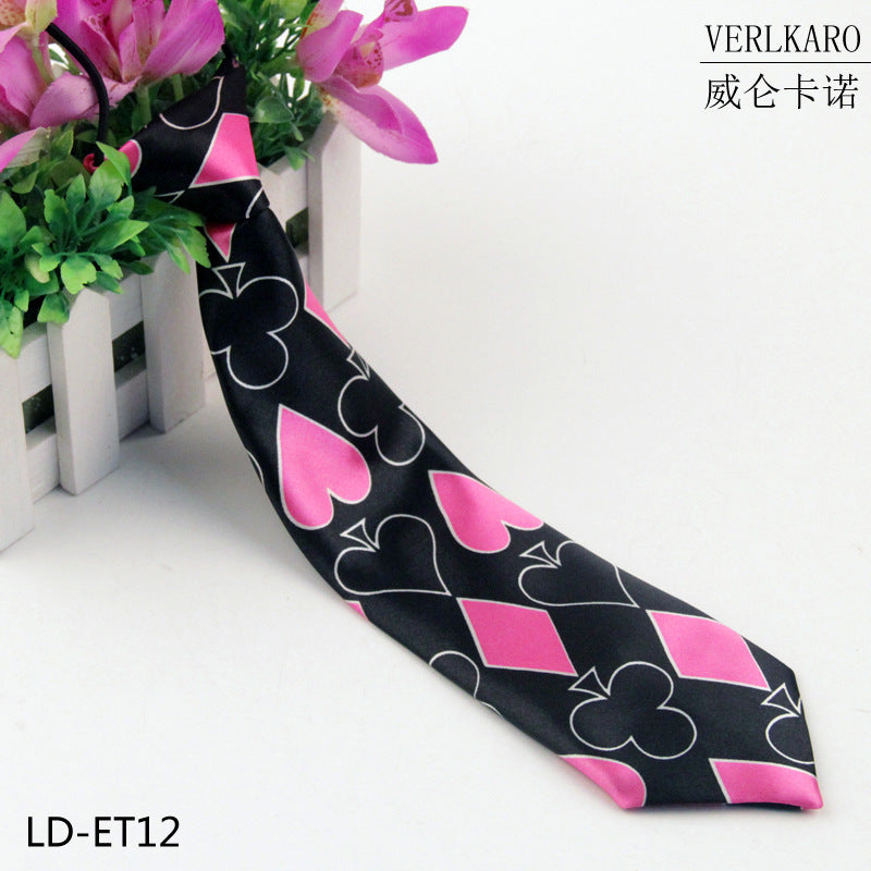 New student children's print polyester line performance casual baby cartoon small tie Zhangzhou manufacturers wholesale