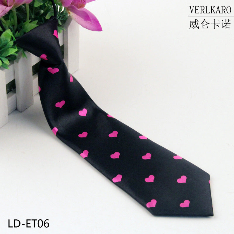 New student children's print polyester line performance casual baby cartoon small tie Zhangzhou manufacturers wholesale